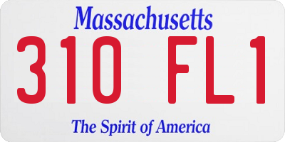 MA license plate 310FL1