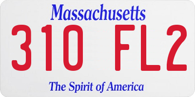 MA license plate 310FL2