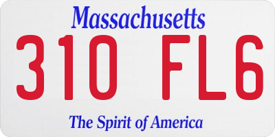 MA license plate 310FL6