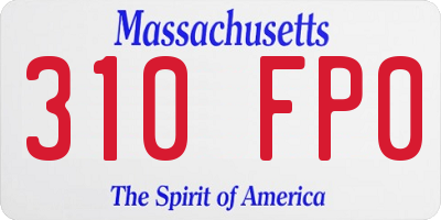 MA license plate 310FP0