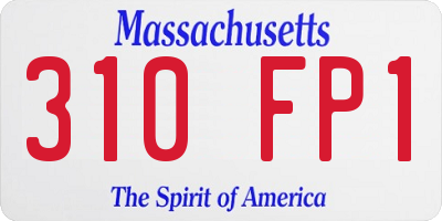 MA license plate 310FP1