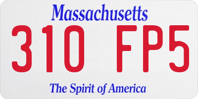 MA license plate 310FP5