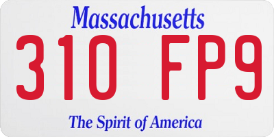 MA license plate 310FP9