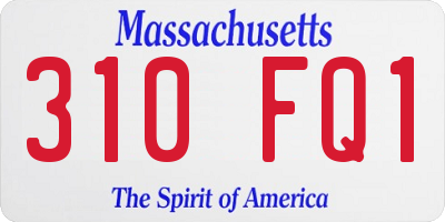 MA license plate 310FQ1