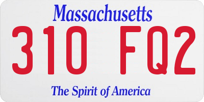 MA license plate 310FQ2