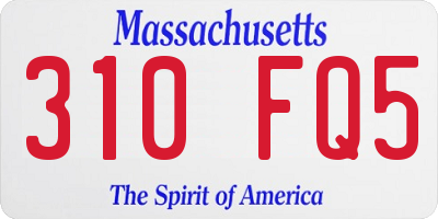 MA license plate 310FQ5