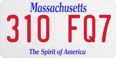 MA license plate 310FQ7