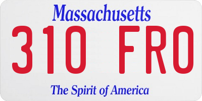 MA license plate 310FR0