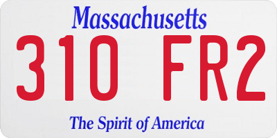MA license plate 310FR2