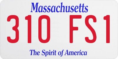 MA license plate 310FS1