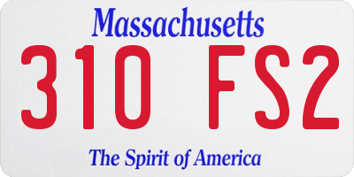MA license plate 310FS2