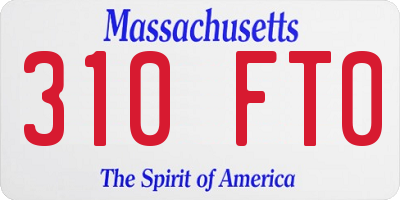 MA license plate 310FT0