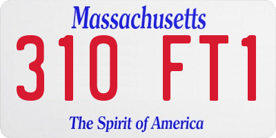 MA license plate 310FT1