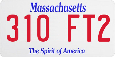 MA license plate 310FT2