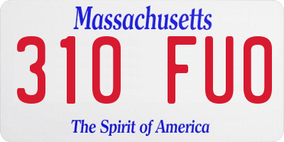 MA license plate 310FU0