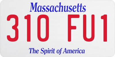 MA license plate 310FU1