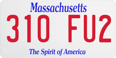 MA license plate 310FU2