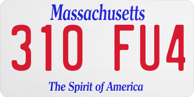 MA license plate 310FU4