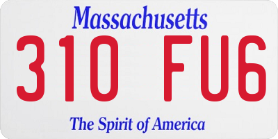 MA license plate 310FU6