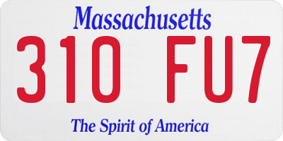 MA license plate 310FU7