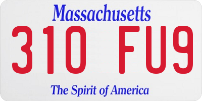 MA license plate 310FU9