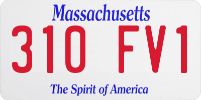 MA license plate 310FV1