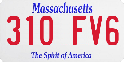 MA license plate 310FV6
