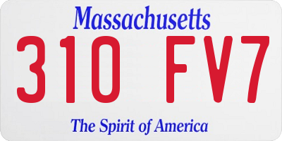 MA license plate 310FV7