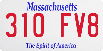 MA license plate 310FV8