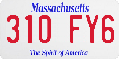 MA license plate 310FY6