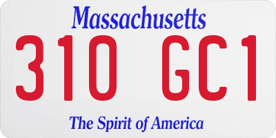 MA license plate 310GC1