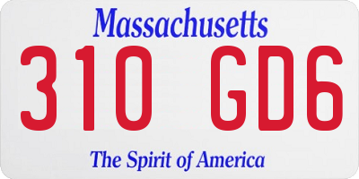 MA license plate 310GD6