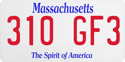 MA license plate 310GF3