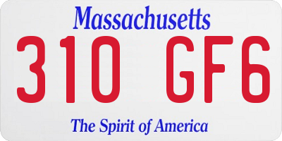 MA license plate 310GF6