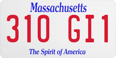MA license plate 310GI1