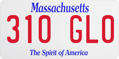 MA license plate 310GL0