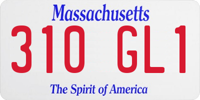 MA license plate 310GL1