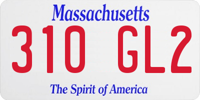 MA license plate 310GL2
