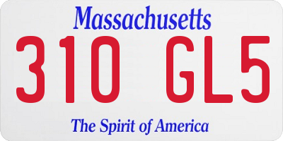 MA license plate 310GL5