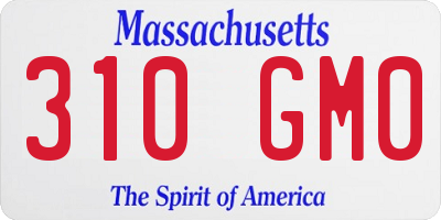 MA license plate 310GM0