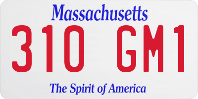 MA license plate 310GM1