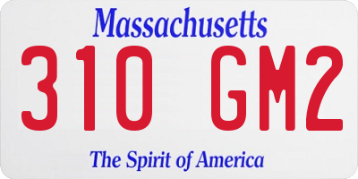 MA license plate 310GM2