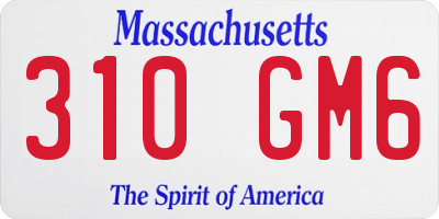 MA license plate 310GM6