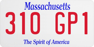 MA license plate 310GP1