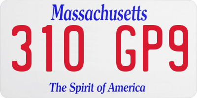 MA license plate 310GP9