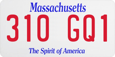 MA license plate 310GQ1