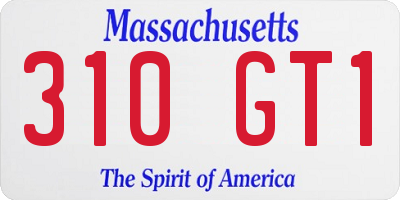 MA license plate 310GT1