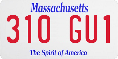 MA license plate 310GU1
