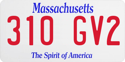 MA license plate 310GV2