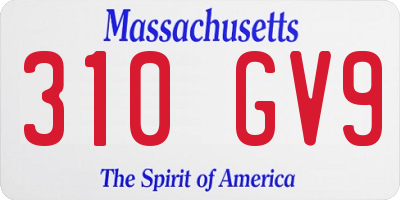 MA license plate 310GV9